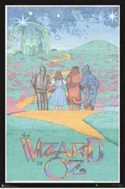 Wizard of Oz Word Mosaic Chapter 1 to 10 Poster
