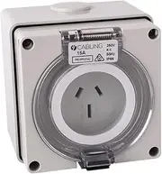 4C | Socket Outlet 3Flat Pin IP66 250V 15A
