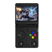 64G RG34XXSP 3.4 IPS Handheld Game Console Foldable Flip Cover Retro Handheld Game Console Christmas Birthday Gift for Kids Black