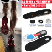 4x Plantar Fasciitis Relief Orthotic Insoles Arch Support Flat Foot Correct Pads