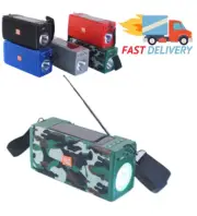 Bluetooth Speaker Outdoor Rechargeable Extra Bass Flashlight FM Radio/TF/USB/Aux