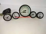 Willys MB Jeep Ford GPW CJ - Speedometer Temp Oil Fuel Amp Gauges Kit Wh blk