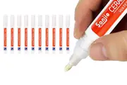 10 Pieces Tile Pen Wall Grout Restorer Repair Marker Filler-White