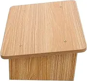 ERINGOGO Step Stool Slip Design for Adults Versatile Footrest Step Stool for Kitchen Office Bedroom Bathroom Compact Durable Foot Pad Rustic Oak Color