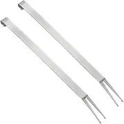 2pcs Stainless Steel BBQ Forks Long Handle Grilling Meat Forks Set for Restaurant Hotel Home
