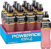 Powerade Strawberry Lemon Multipack Sipper Cap Bottles 12 x 600mL