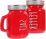 MAGICLULU 2Pcs Glass Shaker with Sealing Lid Kitchen Spice Dispenser for Easy Seasoning Convenient and Reusable Condiment Containers