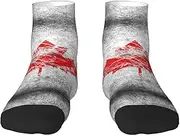 [JBYJBX] Canada Flag Print Adult Socks Womens Mens Workout Thermal Cozy All-Season Gift Holiday Articles Use