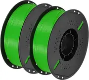 uxcell PETG 3D Printer Filament, 1.75mm 1KG High Precision Moistureproof Superior Toughness Glossy Filament Green for Printers 2 Pcs