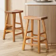 Oikiture 2x Swivel Bar Stools Kitchen Wooden Dining Chair