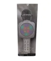 Wireless Sing-Along Bling Bluetooth Karaoke Microphone and Speaker LED Light-up