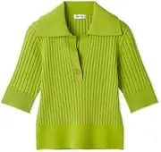 [FRAY I.D] Frey Idy FWNT251097 Women's Open Collar Polo Knit