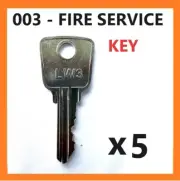 5 x Fire Brigade 003 Key Cut To Code for Australian Emergency Services Locks