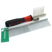 Pet Grooming Tools: Stainless Steel Grooming Comb + Dematting Comb, Great Pet Do