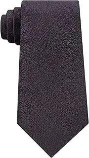 [Calvin Klein] Black Unsolid Solid Shimmer Men's Dress Silk Neck Tie