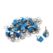 20Pcs AC 125V 3A 6mm Panel Mount Dia DPDT ON/ON Locking Toggle Switch 10x8x 7mm✦