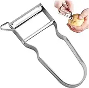 Stainless Steel Vegetable Peeler, U/Y Peeler with Straight-Blade Ergonomic Handle Ultra Sharp with Premium 430 Stainless Steel, for Potato Fruit Veggie Carrot Cabbage Cucumber Zucchini Home Kitchen
