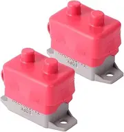 CRILSTYLEO 2pcs Auto Reset Circuit Breaker Automatic Reset Fuse Bolt Vehicle Reset Circuit Breaker Red Plastic Car