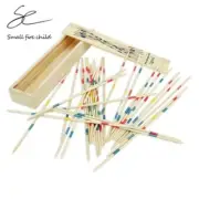 Wooden Pick-Up Sticks Game – Mikado Classic Puzzle Toy for Kids & Family