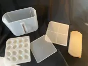 Cookie/Cake/Egg Carrier Container with Handle and Lid 3 Trays Storage