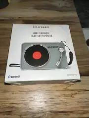 Crosley Mini Turntable Bluetooth Speaker NIB USB Charge Bluetooth Receiver