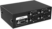 Snblzhef RS232 Switch 4 in 1 Out RS232 Serial DB9 Pin Switcher 4x1 for PC Console Printer Sharing Selector Controller
