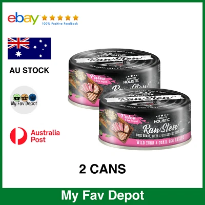 Absolute Holistic Raw Stew Wild Tuna & Quail Egg x2 Cans