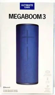 Ultimate Ears Megaboom 3 Bluetooth Speaker, Wireless, 360 Sound, 20 Hr Battery