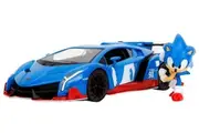 Jada 1:24 Sonic The Hedgehog Lamborghini Veneno Diecast Vehicle & Sonic Figure
