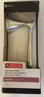 NWT In Box Delta Cassidy Collection Toilet Paper Holder New Unused Chrome Finish