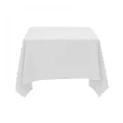 5x White TableCloth Square 180x180cm Fabric Cloth Linen-Look Catering Restaurant