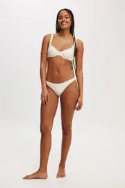 [Body] Body - Full Bikini Bottom - Cream metallic lace S CREAM METALLIC LACE