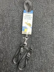 New Marshall Com. Ferret Harness & Lead Comfort Fits All Ferrets Black
