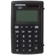 J.Burrows Recycled Pocket 8 Digit Calculator Black