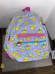 Pokemon Pikachu Print Blue/Pink Backpack NWT