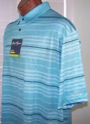 BEN HOGAN Golf s/s WICKING UPF Sun Protection POLO sz 3XL SCUBA BLUE