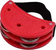 Labymos ABS Foot Jingle Tambourine Percussion Instrument Accessories with Stainless Steel Jingle Bell for Musicians Singers