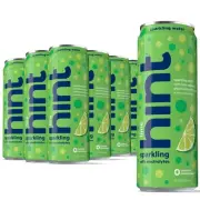 Sparkling Water, Lime - Canned Flavored Water Beverages with Electrolytes, Ze...