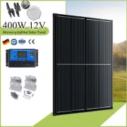 12V 400W Solar Panel Kit Mono Fixed Caravan Camping Battery Charging Controller