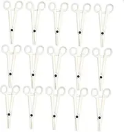 Ipetboom 25pcs Piercing Clamps Piercing Tool Supply Piercing Forceps Septum Piercing Forceps Body Piercing Pliers Tattoo Piercing Clamp Piercing Tools Pliers for Body Piercing White
