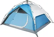 Dome Tent for Outdoor Camping Hiking, Automatic Instant Pop-up Tents 3-4 Person Windproof Easy to Set Up