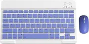 Keyboard and Mouse Combo, Compact Full Size Wireless Keyboard and Mouse Set, 2.4 GHz Wireless, 3 DPI Cordless USB Keyboard and Mouse for Windows PC Tablet/1723 (Color : Purple)