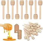 100pcs Mini Wooden Honey Dipper Sticks, 3 Inch Honey Stirrers for Honey Jar Dispense Drizzle Honey, Wedding Party Favors