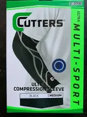 Cutters Shock Doctor 773 Ultra Multi-Sport Core Compression Sleeve Black Size M