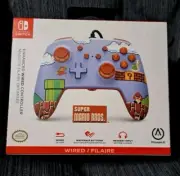 PowerA SUPER MARIO BROS. Nintendo Switch Enhanced Wired Controller Brand New