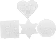 MUSISALY 4pcs Bean Stencils DIY Kit Geometric Bean Templates Boys and Girls Educational Toy Safe Plastic for Boys and Girls' Imaginative Play