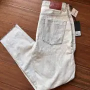 NWT one teaspoon high waisted baggy acid washed distressed denim jeans sz 4/27