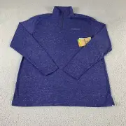 Magellan Top Mens Medium Blue 100% Polyester Adventure Gear Performance 1/4 Zip