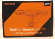 MEIKEE 42W Led Security Lights with Motion Sensor Black PIR Floodlights Outdoor