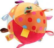 Yardwe Soft Plush Grasping Ball with Bell Soft Plush Toy for Infants, Colorful Sensory Activity Toy for Baby Development and Learning